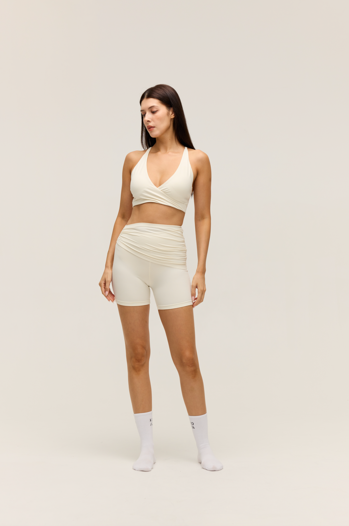 CROSS-BACK HALTER TANK|SANDY WHITE