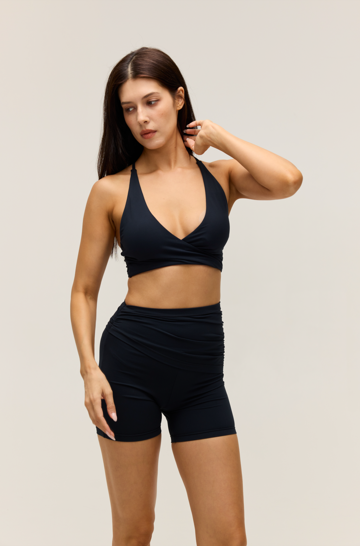 CROSS-BACK HALTER TANK|DARK NAVY