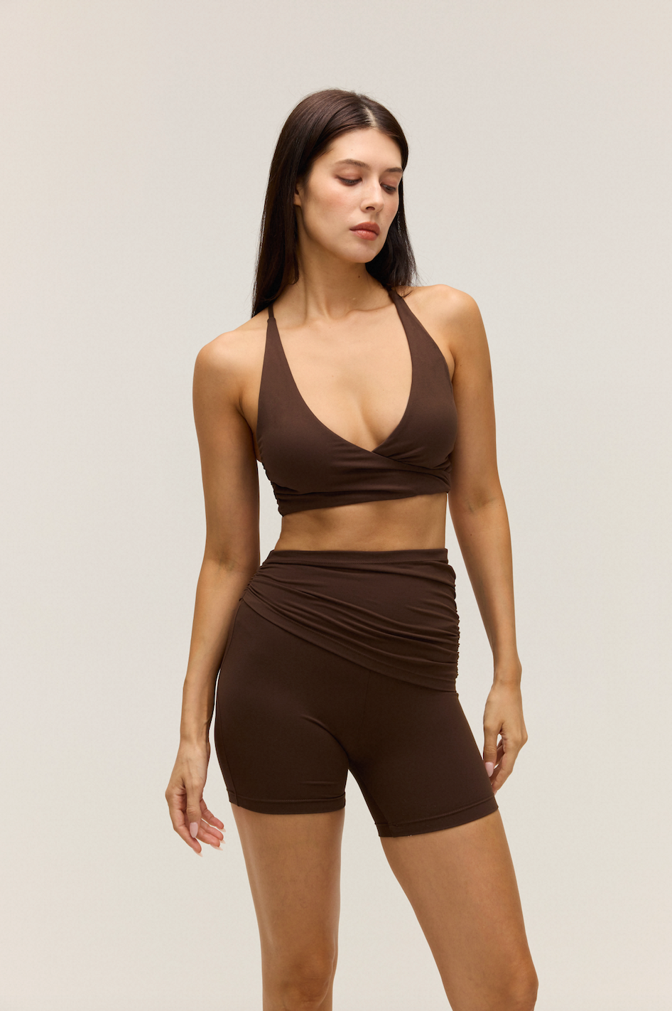 CROSS-BACK HALTER TANK|CHOCO