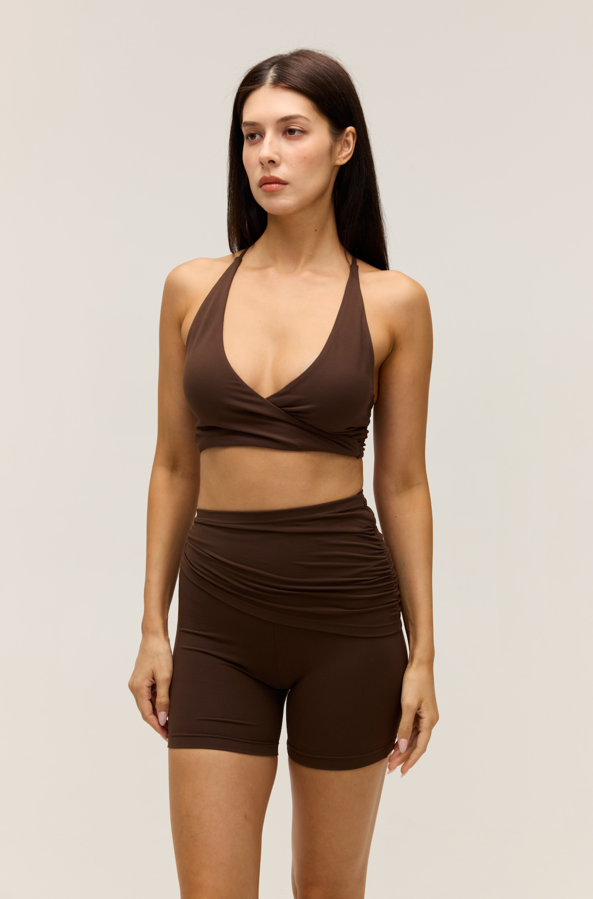 CROSS-BACK HALTER TANK|CHOCO