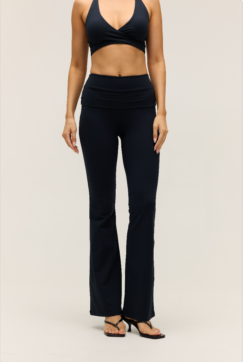 FOLD-OVER FLARE BOTTOM | DARK NAVY