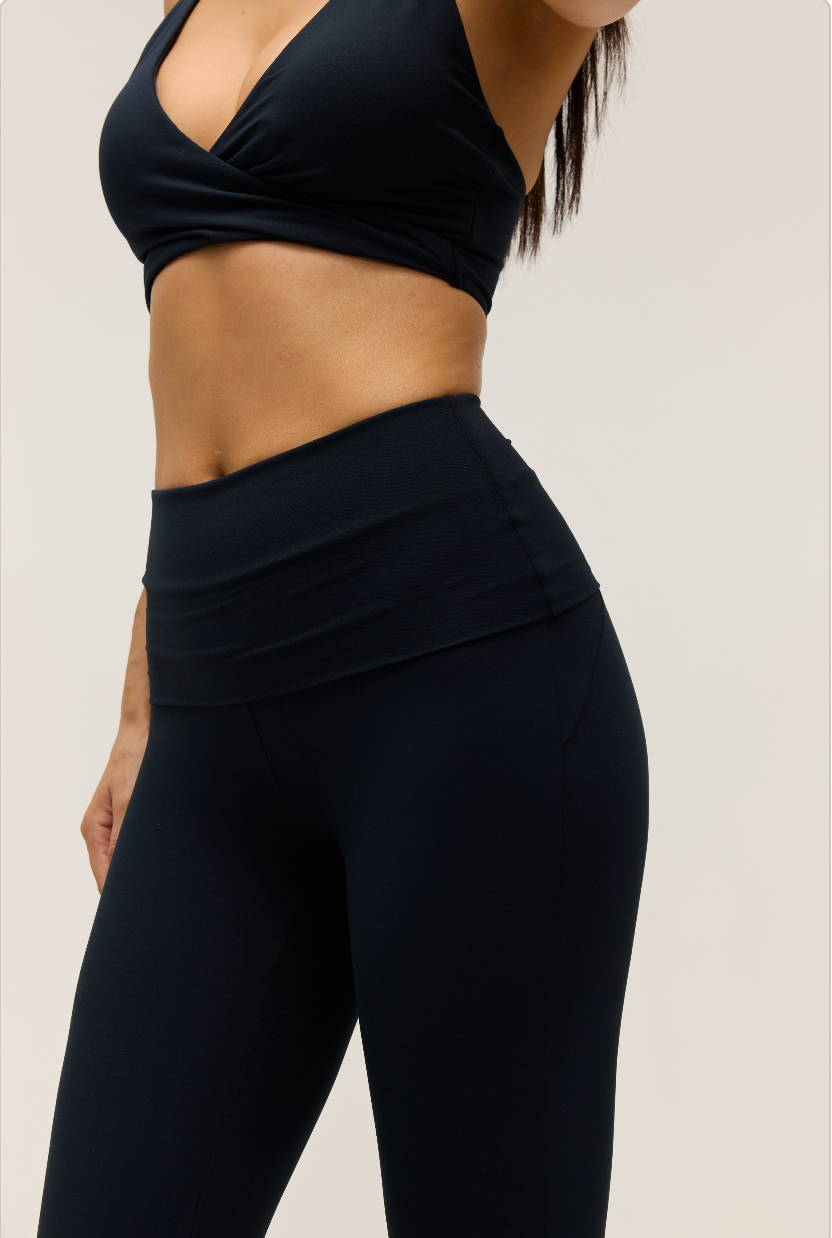 FOLD-OVER FLARE BOTTOM | DARK NAVY