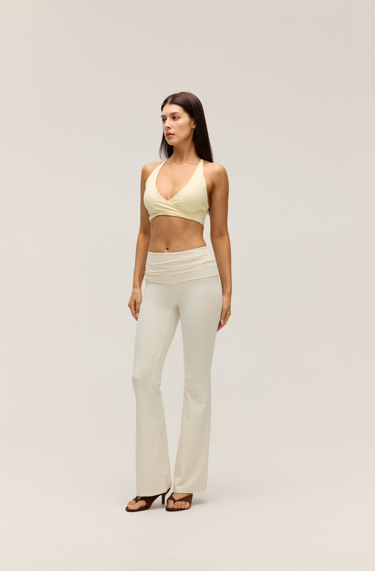 CROSS-BACK HALTER TANK｜BUTTER CREAM