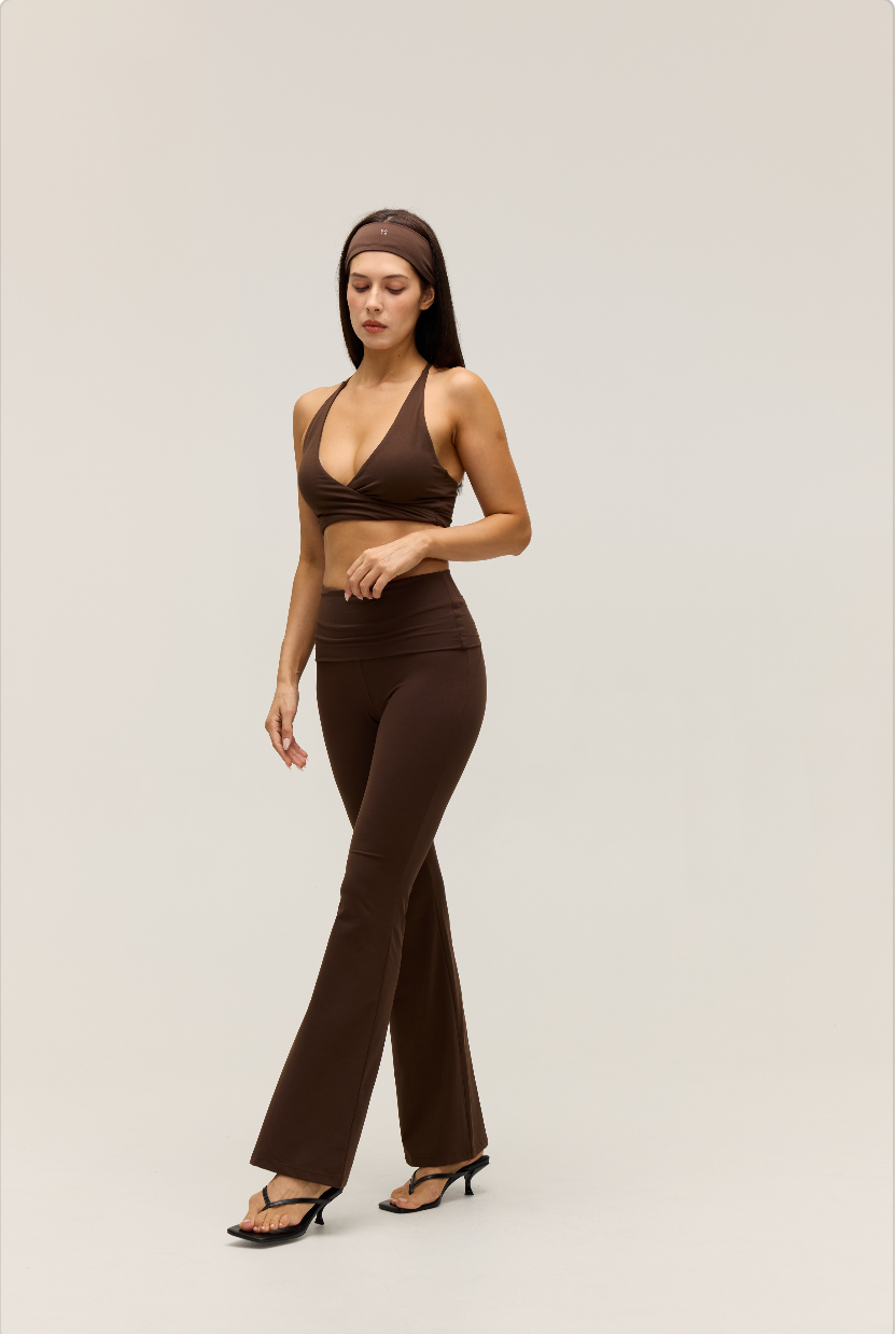 FOLD-OVER FLARE BOTTOM | CHOCO