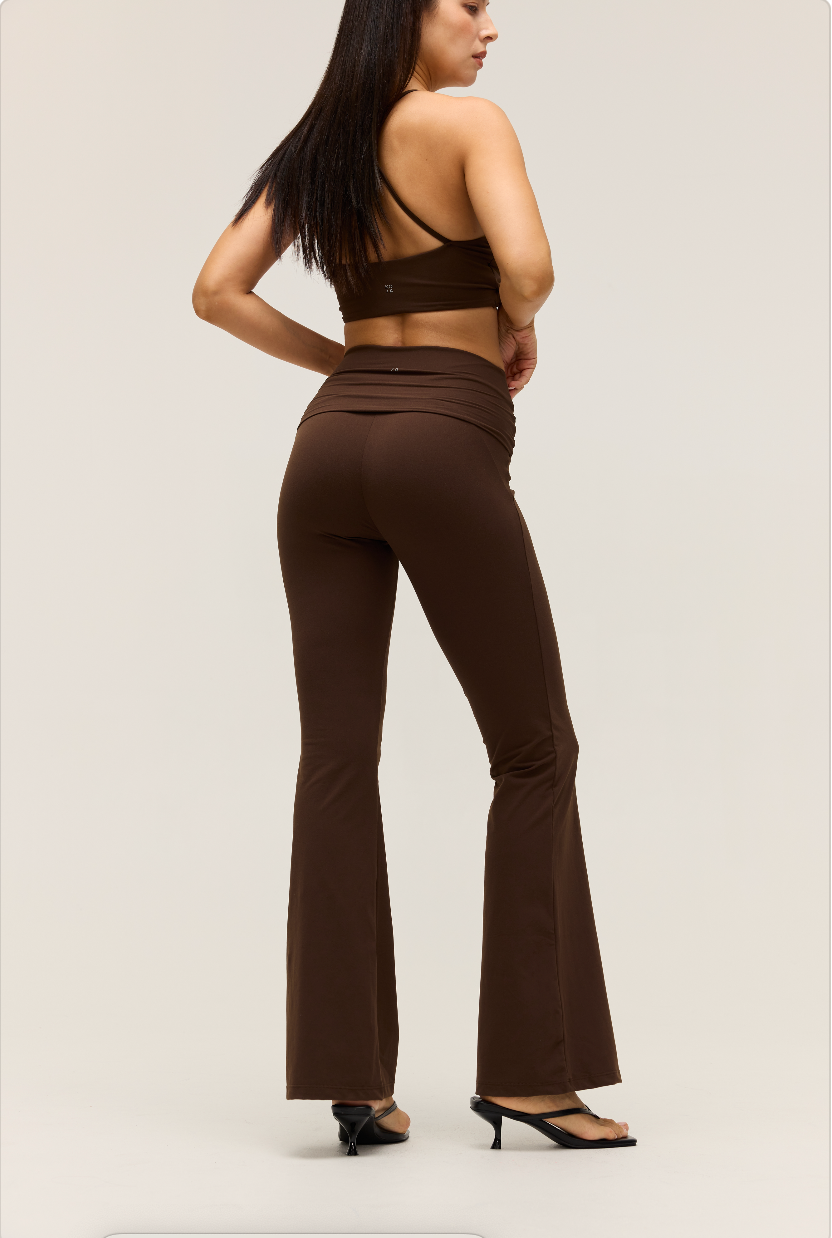 FOLD-OVER FLARE BOTTOM | CHOCO
