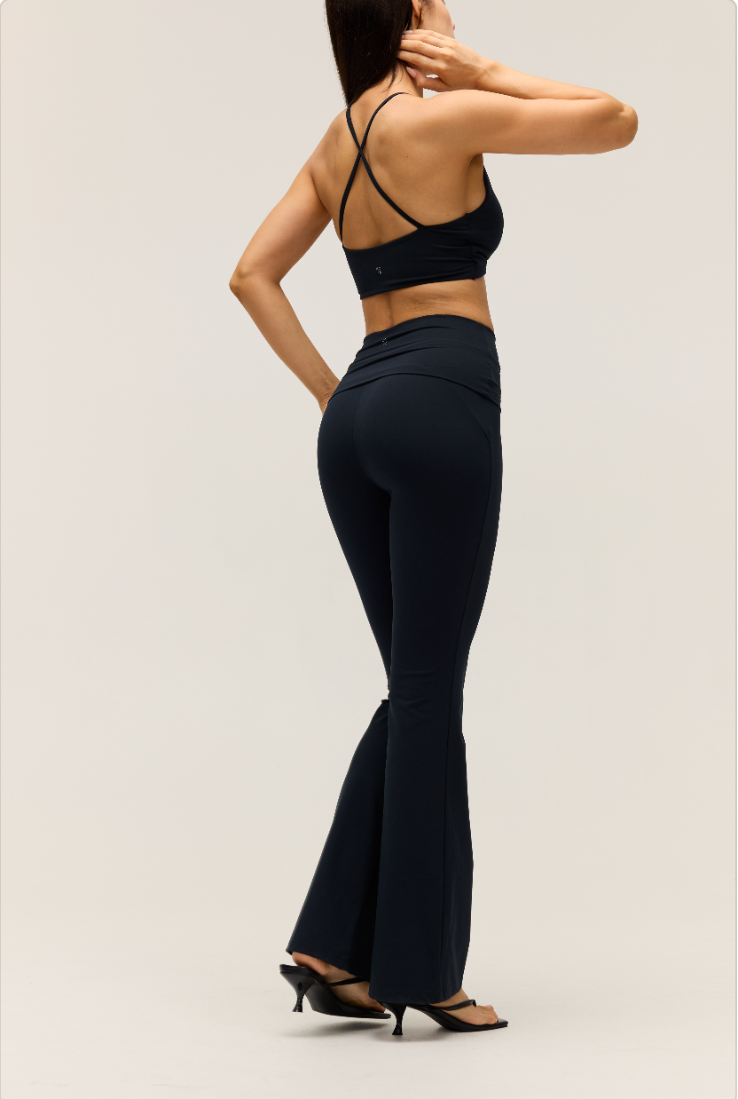 FOLD-OVER FLARE BOTTOM | DARK NAVY