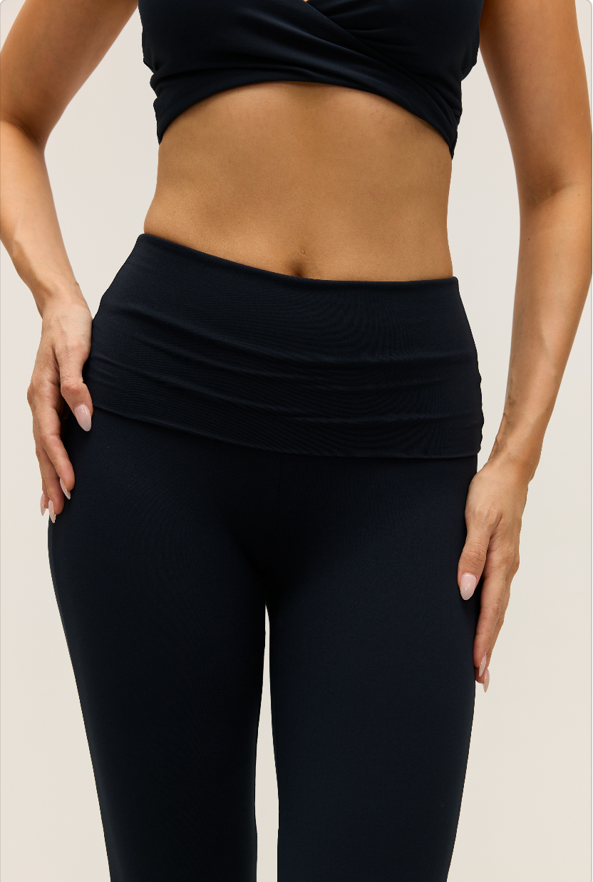 FOLD-OVER FLARE BOTTOM | DARK NAVY